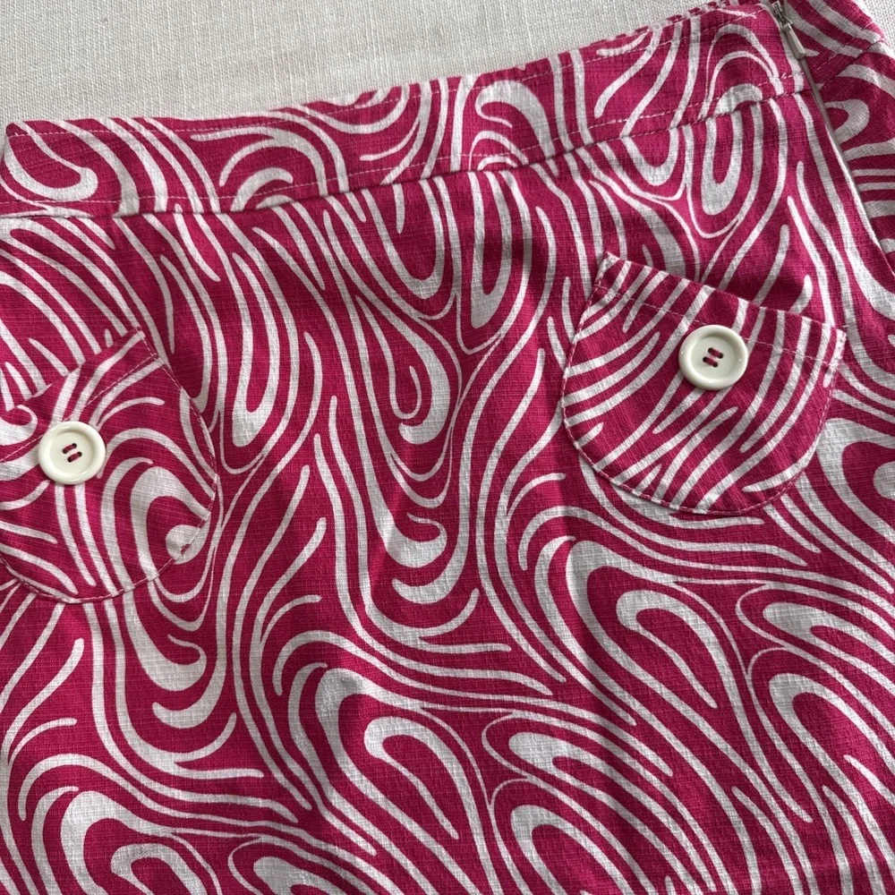 Tibi Mini Skirt 6  Pink Geometric CoRetro Mod Festival Dopamine Statement‎ Y2K